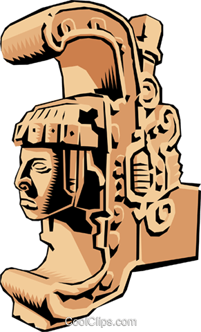 Myan Architecture Royalty Free Vector Clip Art Illustration - Myan Architecture Royalty Free Vector Clip Art Illustration (291x480)