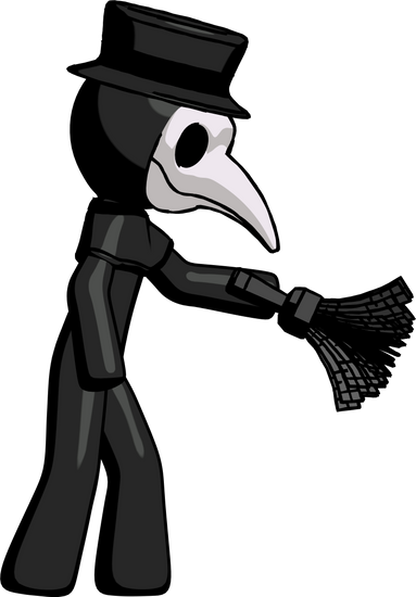 Man With Feather Duster - Man With Feather Duster (383x550)