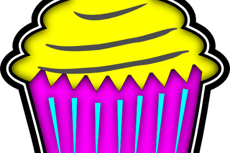 Jpg Black And White Library Cupcake Clipart Free - Jpg Black And White Library Cupcake Clipart Free (450x300)