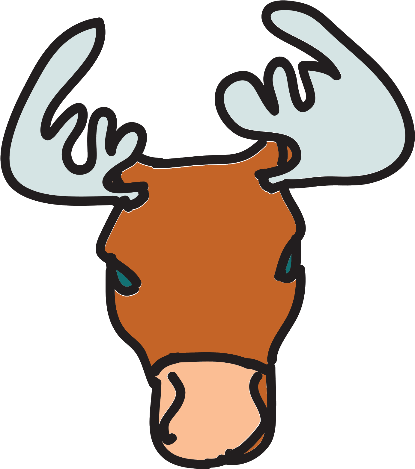 Horns Vector Moose - Horns Vector Moose (1600x1600)