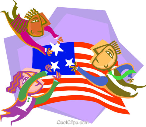 Flying The Stars And Stripes Royalty Free Vector Clip - Flying The Stars And Stripes Royalty Free Vector Clip (480x417)