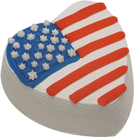 Heart Shaped Flag Ice Cream Cake - Heart Shaped Flag Ice Cream Cake (600x600)