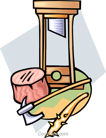 Guillotine Royalty Free Vector Clip Art Illustration - Guillotine Royalty Free Vector Clip Art Illustration (370x480)