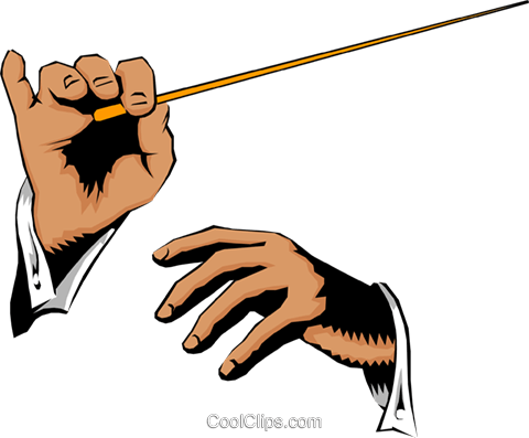 Hands Conducting Royalty Free Vector Clip Art Illustration - Hands Conducting Royalty Free Vector Clip Art Illustration (480x397)