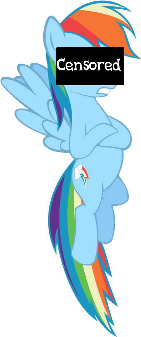Censored Rainbow Dash By Luckygirl88 - Censored Rainbow Dash By Luckygirl88 (681x1174)