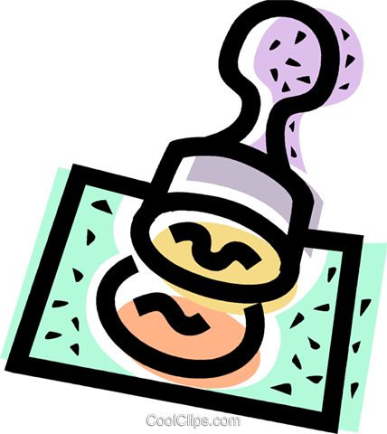 Rubber Stamp Royalty Free Vector Clip Art Illustration - Rubber Stamp Royalty Free Vector Clip Art Illustration (428x480)