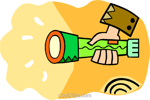 Flashlight Royalty Free Vector Clip Art Illustration - Flashlight Royalty Free Vector Clip Art Illustration (480x321)