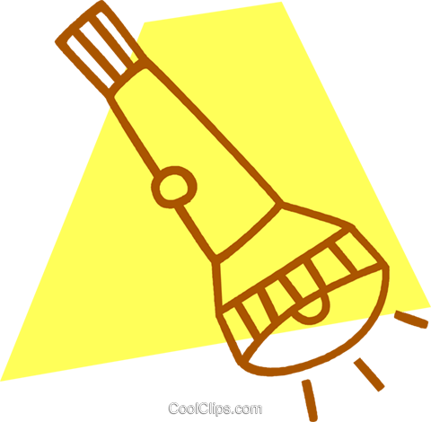 Flashlight Royalty Free Vector Clip Art Illustration - Flashlight Royalty Free Vector Clip Art Illustration (480x470)
