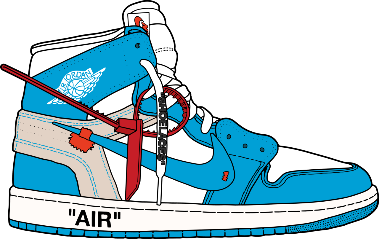 Air Jordan 1 Retro Hi Og X Off White “unc” - Air Jordan 1 Retro Hi Og X Off White “unc” (1280x806)