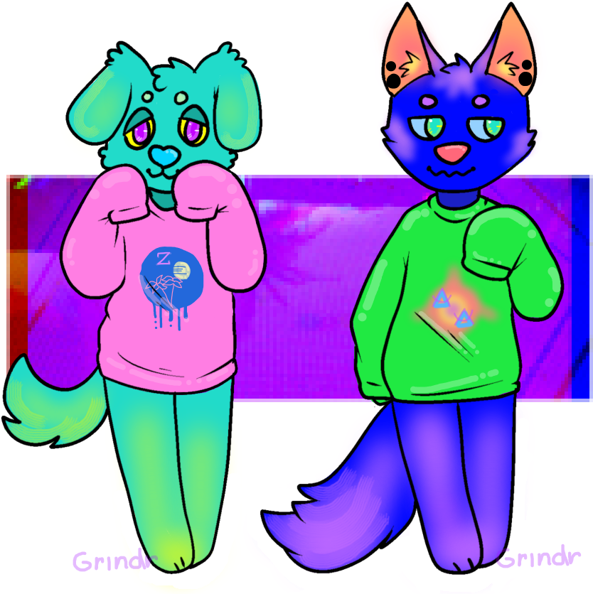 Synthwave Pups [closed] By Grindr - Synthwave Pups [closed] By Grindr (946x840)