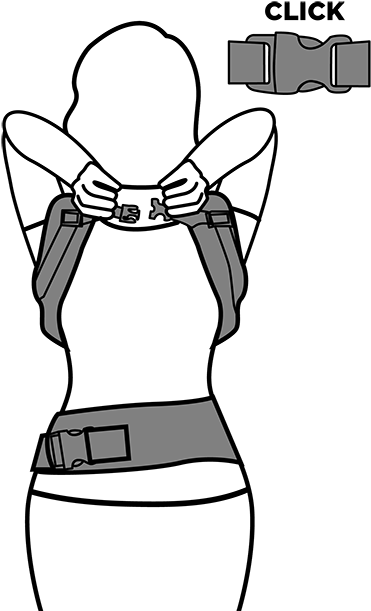 Now Reach Behind Your Neck To Clip The Chest Belt Piece - Now Reach Behind Your Neck To Clip The Chest Belt Piece (400x640)