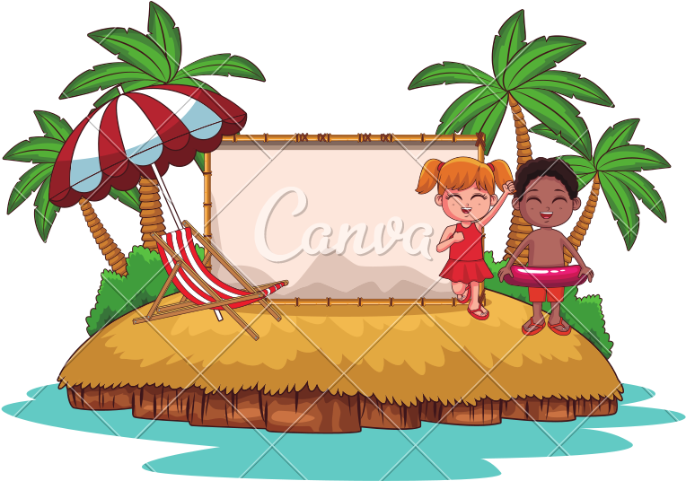 Cute Kids At Beach - Cute Kids At Beach (800x800)