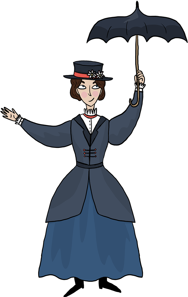 Mary Poppins Illustration For App Animation - Mary Poppins Illustration For App Animation (1200x1200)