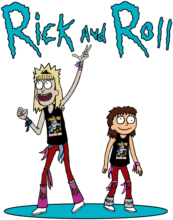 Rick And Morty As Classic Tag Team The Rock And Roll - Rick And Morty As Classic Tag Team The Rock And Roll (600x750)