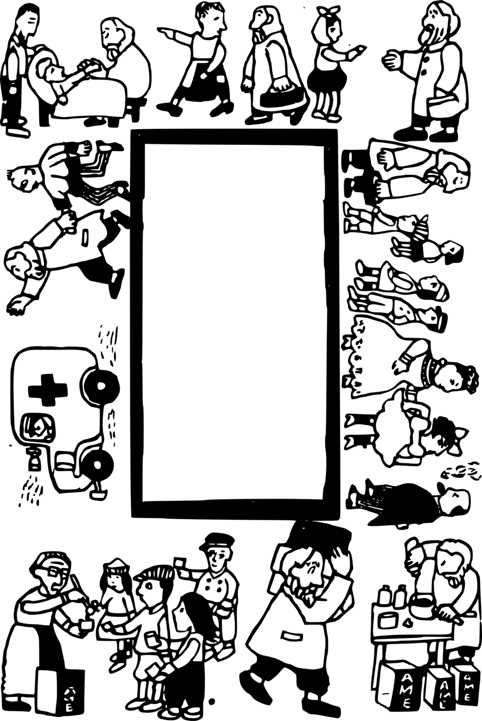 Cartoon Doctor Frame - Cartoon Doctor Frame (958x1433)