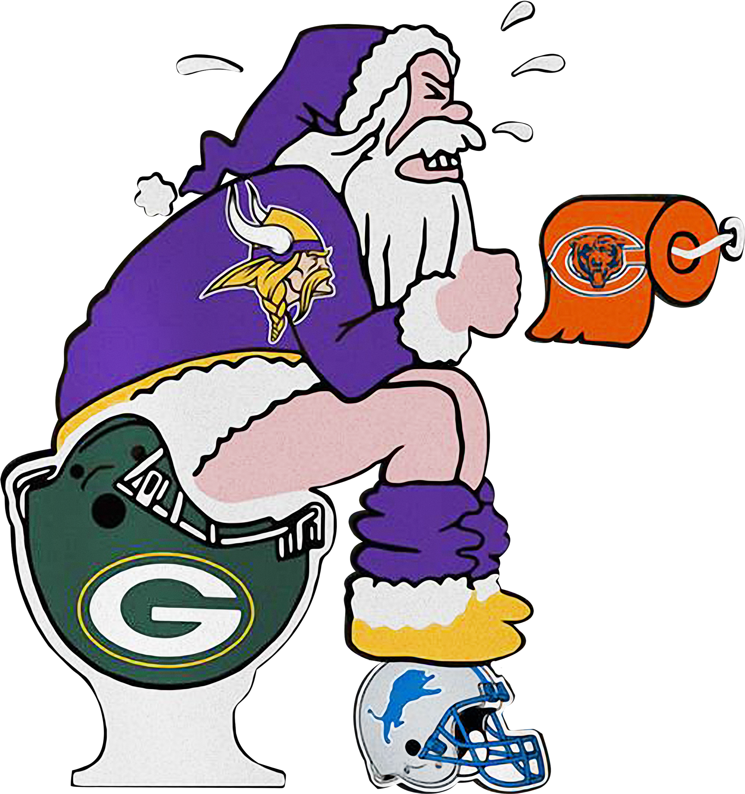 Santa Minnesota Vikings On Green Bay Packers And Detroit - Santa Minnesota Vikings On Green Bay Packers And Detroit (2400x3200)