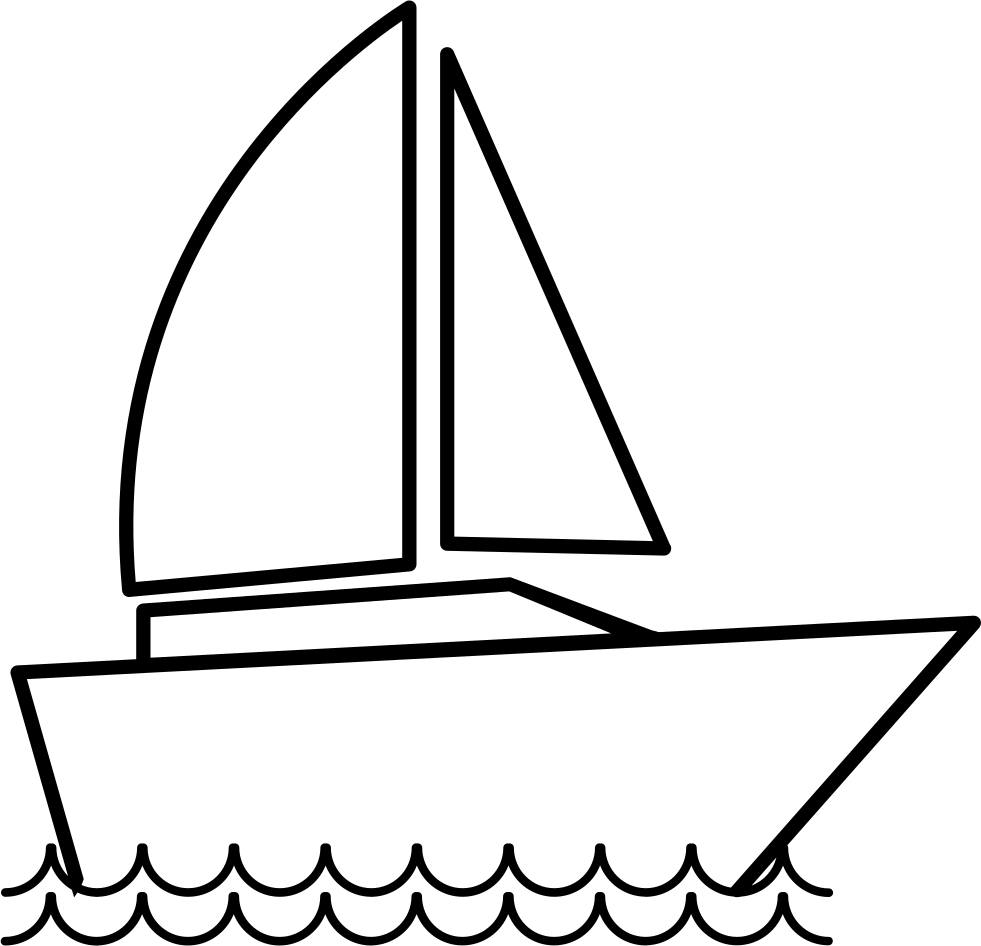 Boat Png Shape Black - Boat Png Shape Black (981x946)