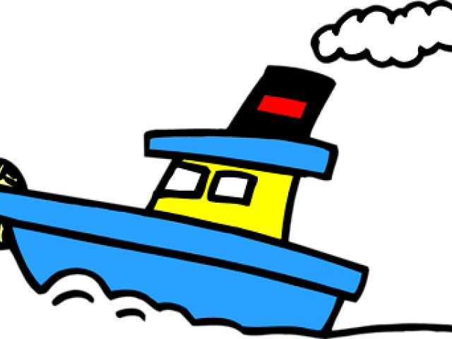Tugboat Clipart Blue Boat - Tugboat Clipart Blue Boat (640x480)