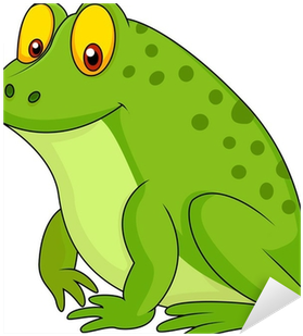 Cute Green Frog Cartoon Sticker • Pixers® • We Live - Cute Green Frog Cartoon Sticker • Pixers® • We Live (400x400)