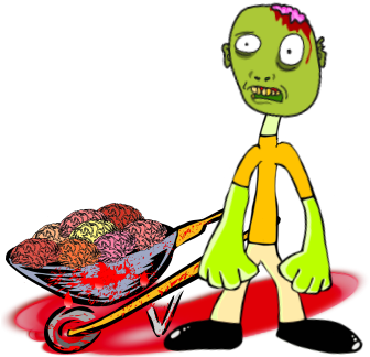 Dancing Zombie Bloody Wheelbarrow Animation Clipart - Dancing Zombie Bloody Wheelbarrow Animation Clipart (350x350)