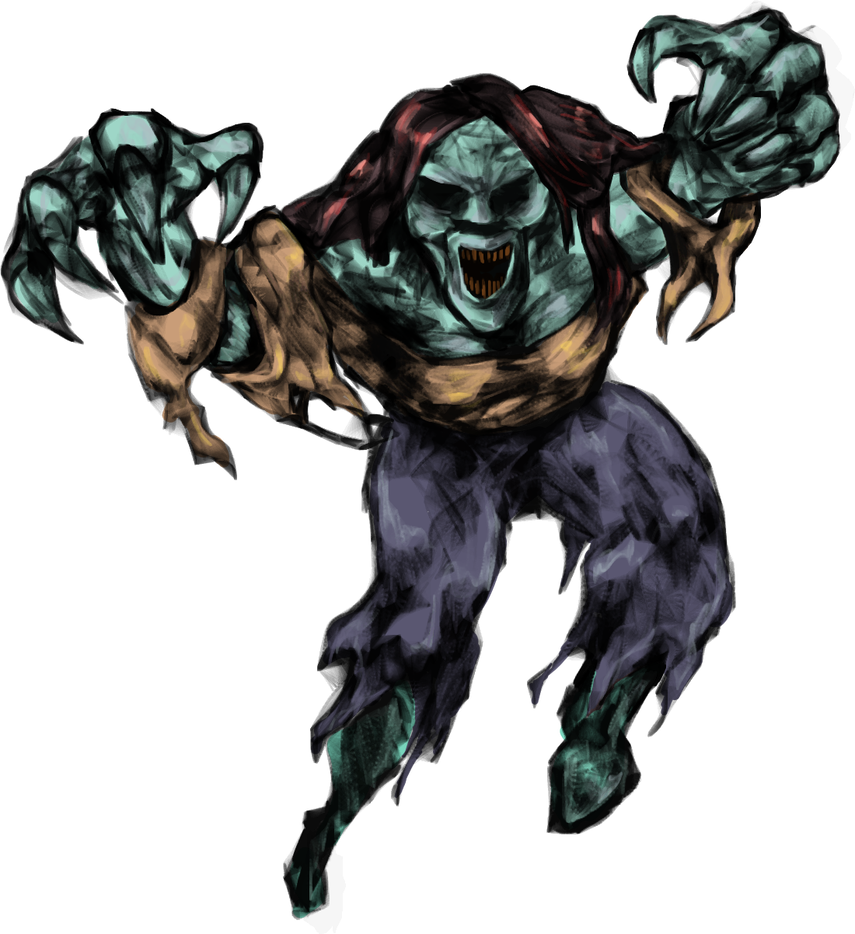 Zombie Charging By King Of The Ward - Zombie Charging By King Of The Ward (855x934)