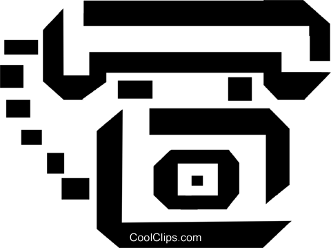Thick Black Line Telephone Royalty Free Vector Clip - Thick Black Line Telephone Royalty Free Vector Clip (480x359)