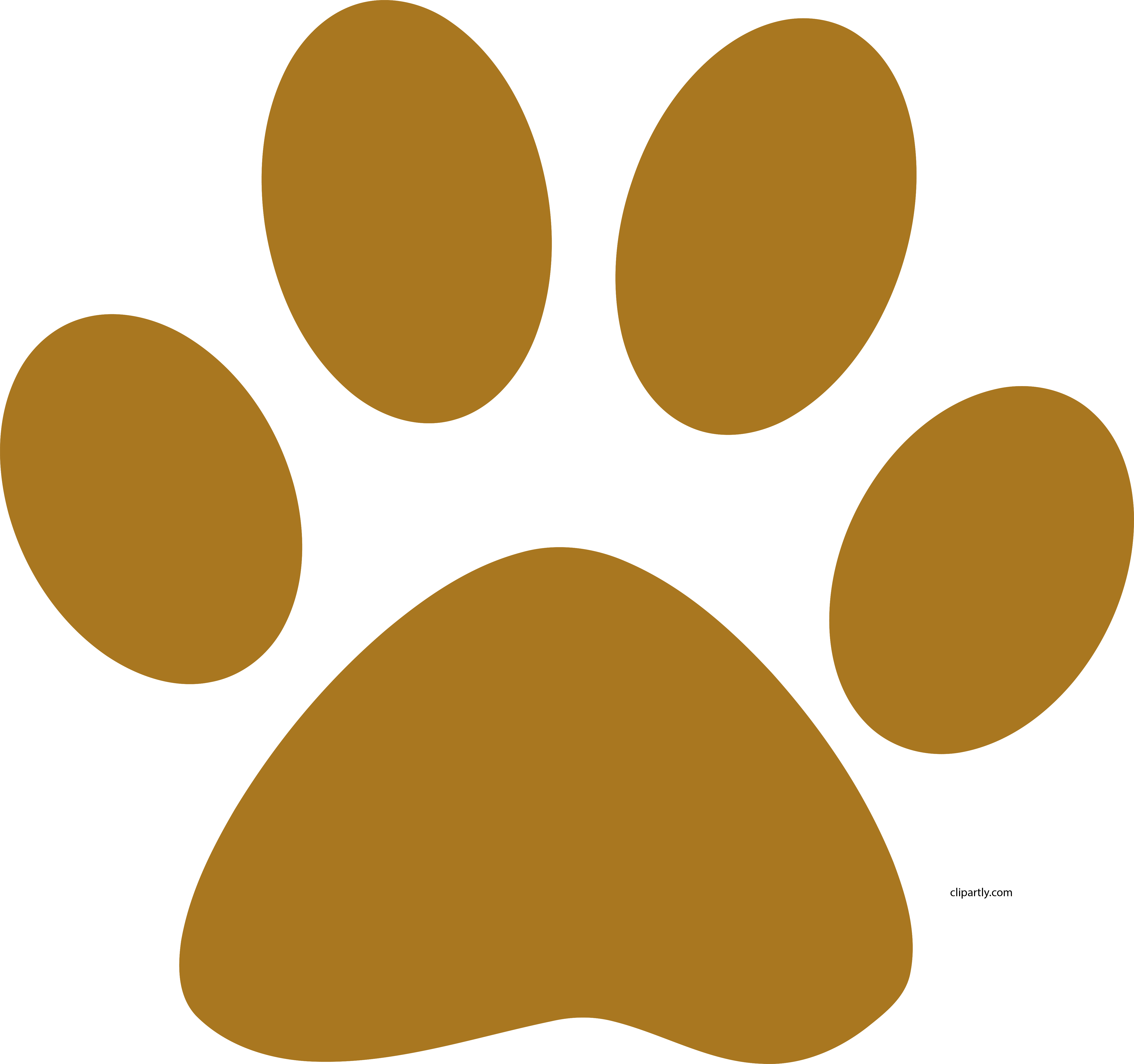 A Muddy Brown Dog Paw Print Clipart Png - A Muddy Brown Dog Paw Print Clipart Png (4845x4547)