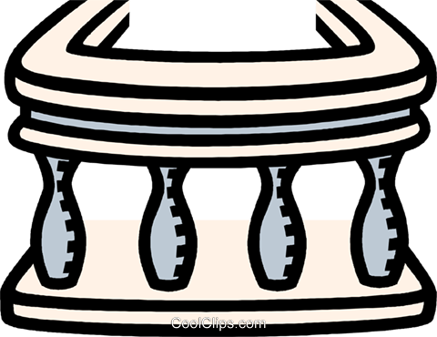 Railing, Banister Royalty Free Vector Clip Art Illustration - Railing, Banister Royalty Free Vector Clip Art Illustration (480x370)