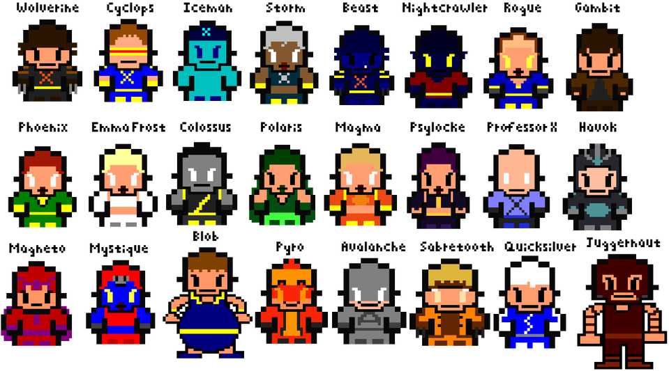 X-men Rpg Sprites Collection By Twisteddarkjustin - X-men Rpg Sprites Collection By Twisteddarkjustin (1024x576)