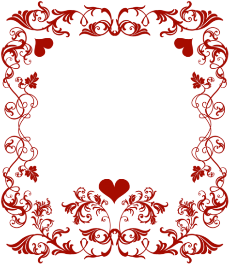 Free Png Download Valentine's Day Decorative Border - Free Png Download Valentine's Day Decorative Border (480x554)