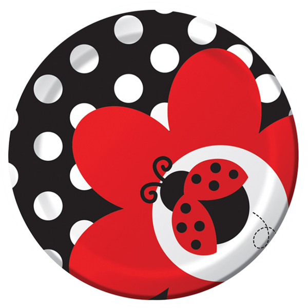 Picture Of Ladybug Lunch Plates - Picture Of Ladybug Lunch Plates (600x600)