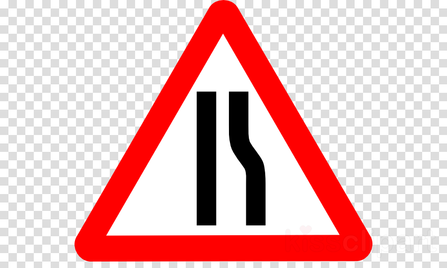 Download Narrow Road Ahead Sign Clipart Traffic Sign - Download Narrow Road Ahead Sign Clipart Traffic Sign (900x540)