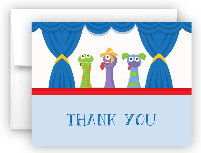 Puppet Show Thank You Cards Note Card Stationery • - Puppet Show Thank You Cards Note Card Stationery • (828x630)