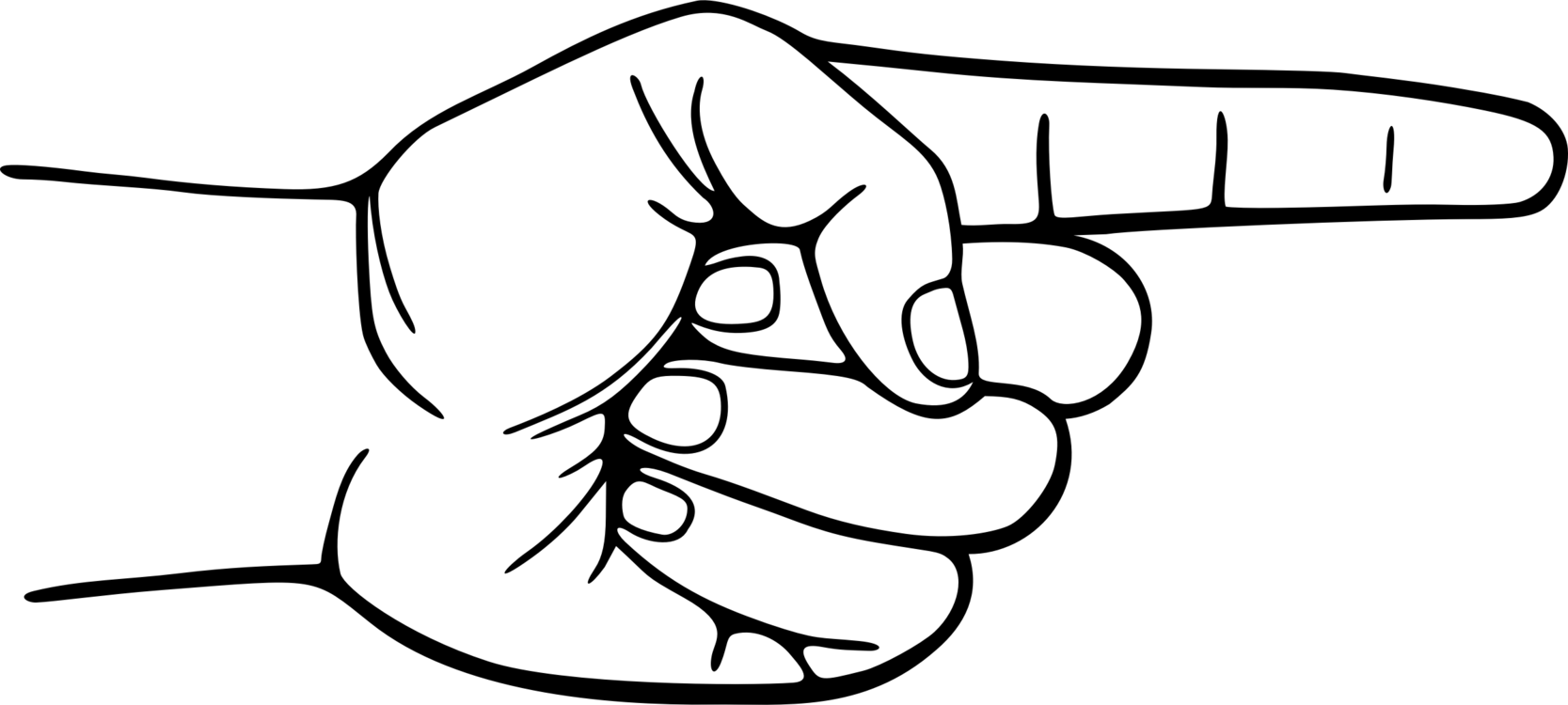Index Finger Hand Drawing Gesture - Index Finger Hand Drawing Gesture (1667x750)