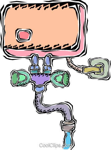 Water Tank Royalty Free Vector Clip Art Illustration - Water Tank Royalty Free Vector Clip Art Illustration (358x480)