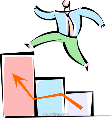 Man Jumping To Success Royalty Free Vector Clip Art - Man Jumping To Success Royalty Free Vector Clip Art (458x480)