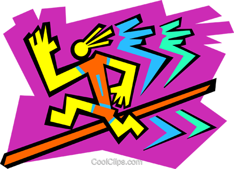 Symbol Of Man Jumping Hurdles Royalty Free Vector Clip - Symbol Of Man Jumping Hurdles Royalty Free Vector Clip (480x347)