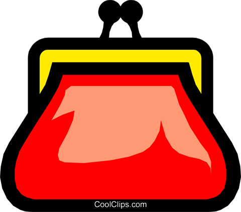 Symbol Of A Coin Purse Royalty Free Vector Clip Art - Symbol Of A Coin Purse Royalty Free Vector Clip Art (480x422)
