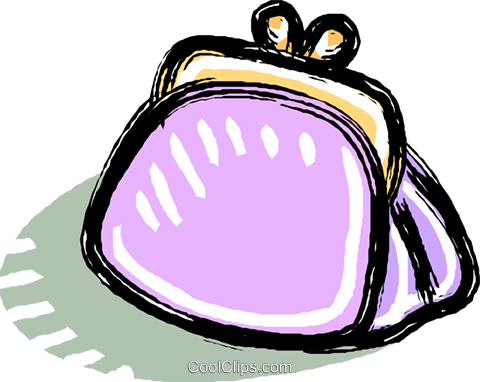 Change Purse Royalty Free Vector Clip Art Illustration - Change Purse Royalty Free Vector Clip Art Illustration (480x382)