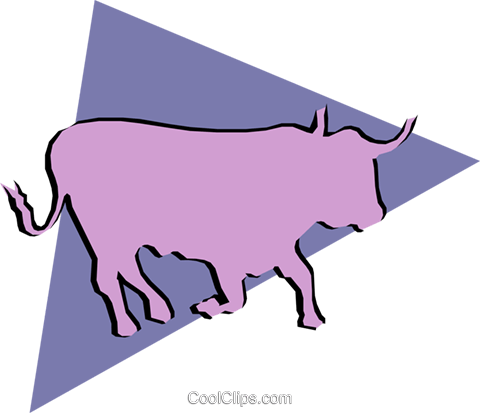 Bulls Royalty Free Vector Clip Art Illustration - Bulls Royalty Free Vector Clip Art Illustration (480x413)