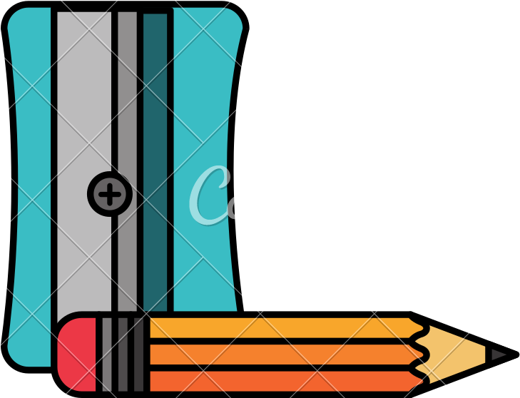 Sharpener With Pencil School Supply - Sharpener With Pencil School Supply (800x800)