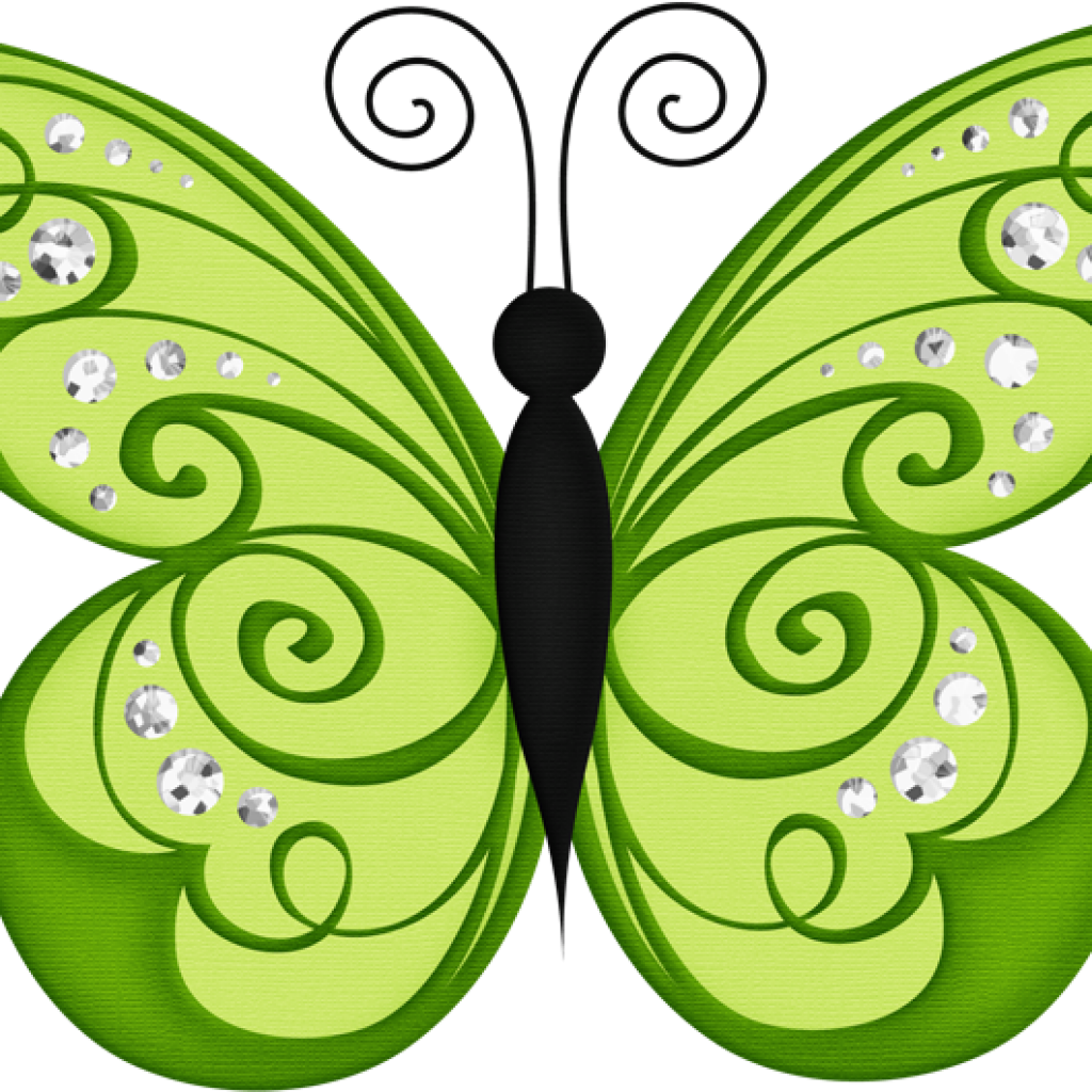 Green Butterfly Clip Art Borboletas Joaninhas E Etc - Green Butterfly Clip Art Borboletas Joaninhas E Etc (1024x1024)