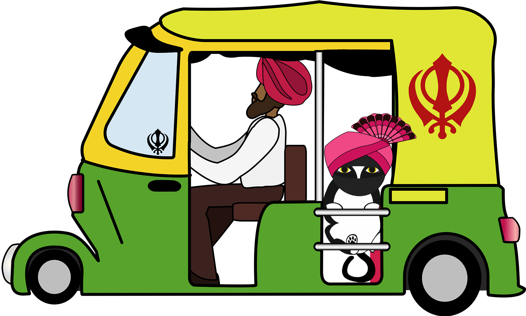 Ninjacat Takes A Ride In An Auto-rickshaw But Has A - Ninjacat Takes A Ride In An Auto-rickshaw But Has A (1800x1084)