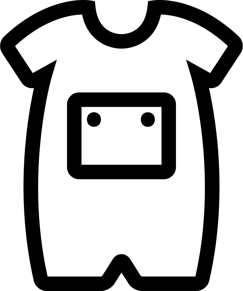 Baby Onesie With Front Pocket Outline Comments - Baby Onesie With Front Pocket Outline Comments (820x980)