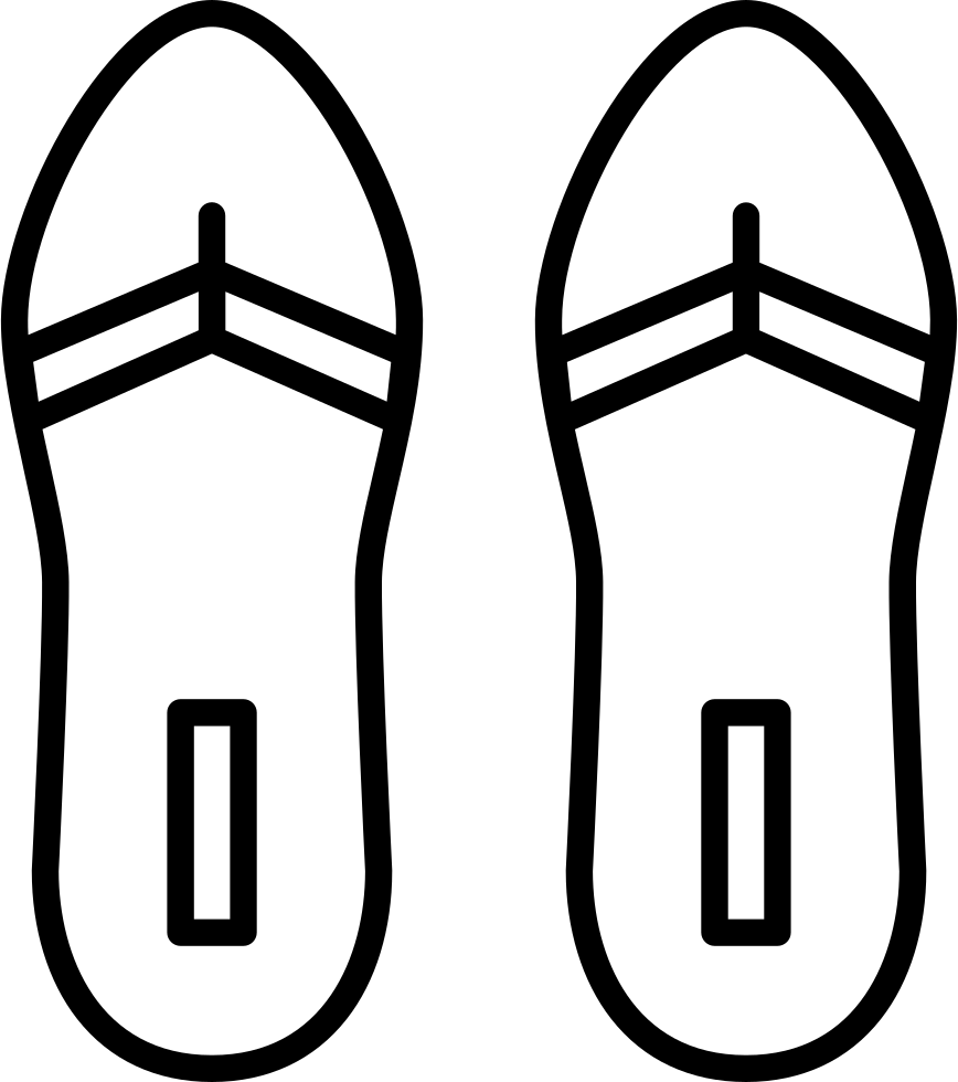 Sandals Pair Top View Outline Comments - Sandals Pair Top View Outline Comments (868x980)