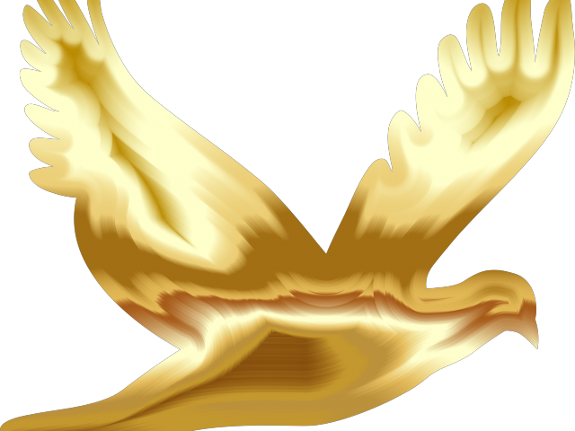 Gold Clipart Dove - Gold Clipart Dove (640x480)