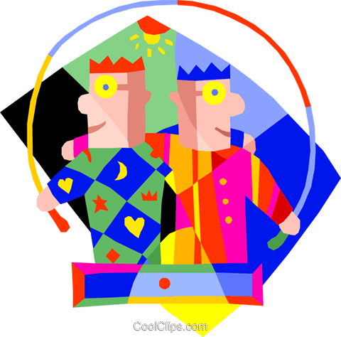 Two Men Skipping Rope Royalty Free Vector Clip Art - Two Men Skipping Rope Royalty Free Vector Clip Art (480x474)