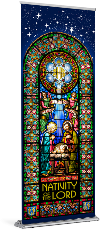 Christmas Stained Glass Banner - Christmas Stained Glass Banner (1024x1024)