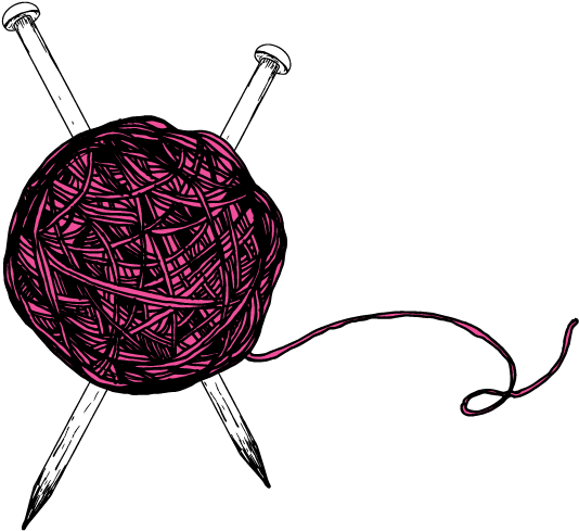 Knitting Needles And Yarn Illustration - Knitting Needles And Yarn Illustration (630x538)