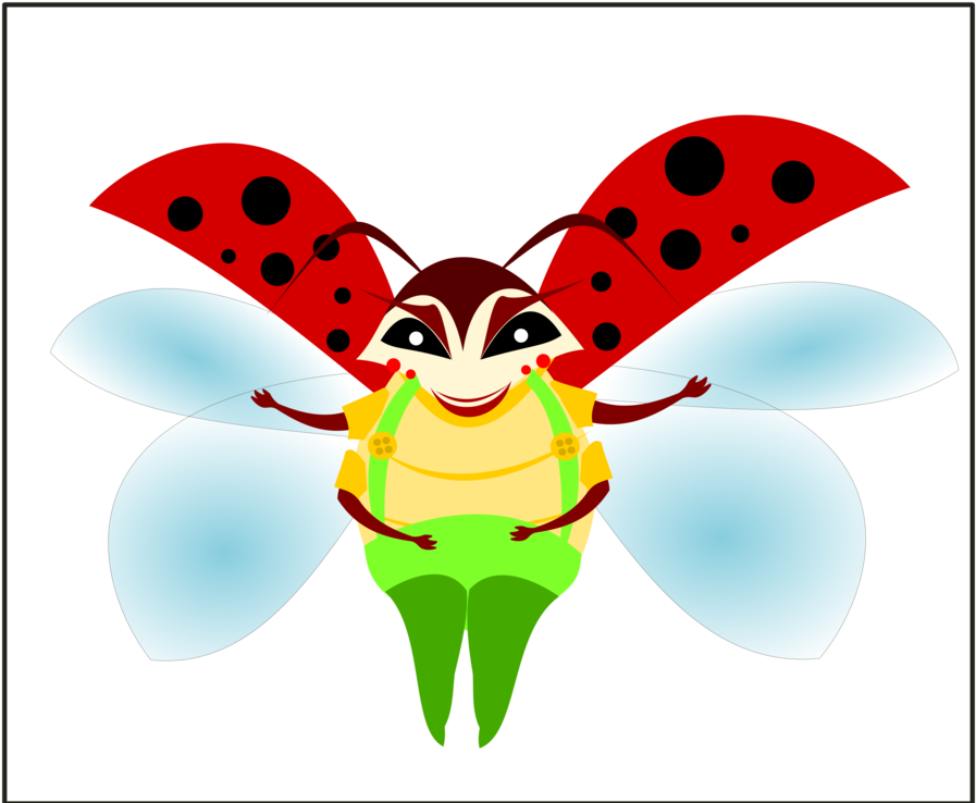 Butterfly Ladybird Beetle Drawing - Butterfly Ladybird Beetle Drawing (1061x750)
